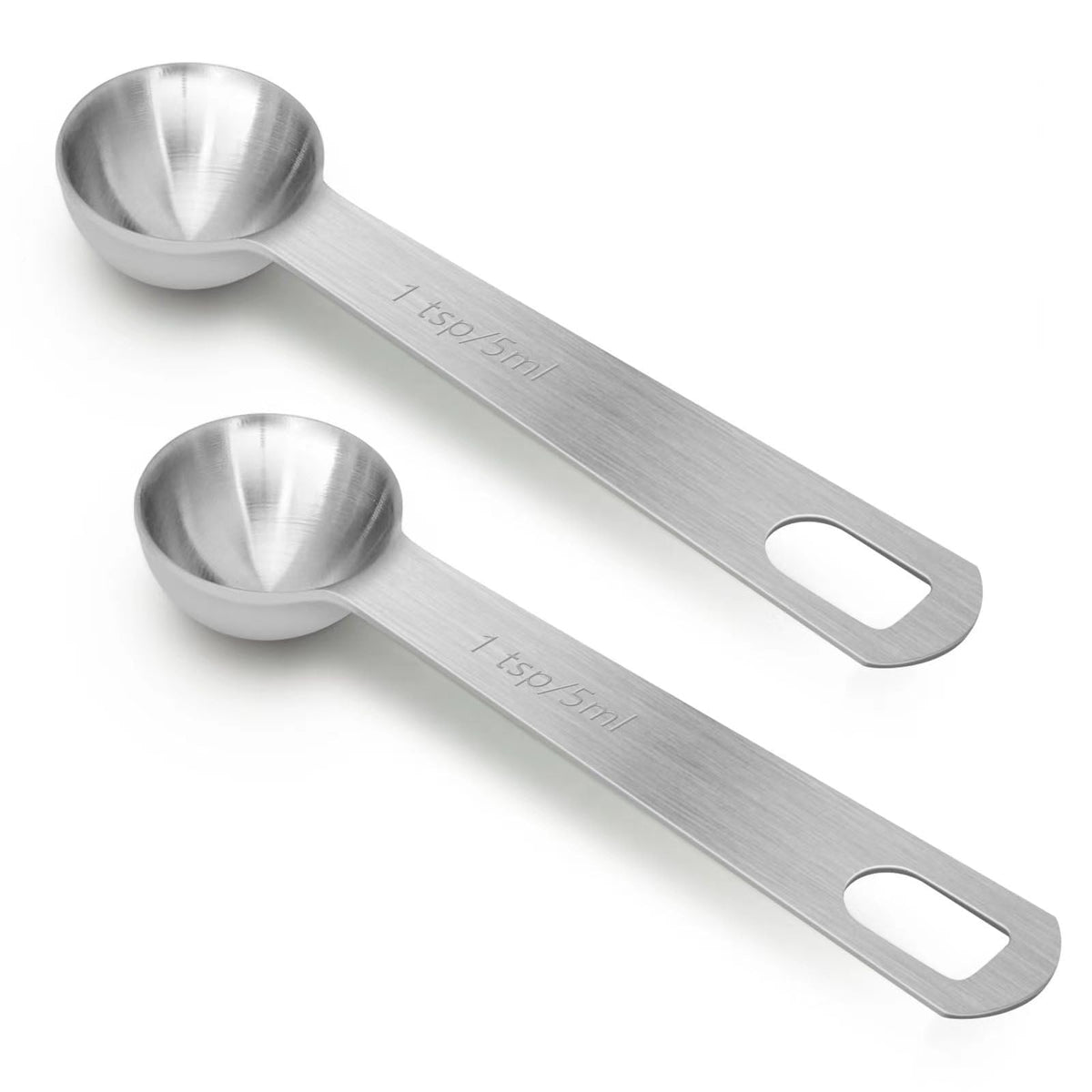 2 PCS 1 Teaspoon(5 mL | 5 cc | 1 Tsp | 1/3 Tablespoon) Stainless Steel Single Measuring Spoon Easy to Use and Easy to Wash Metal Measuring Spoons Kitchen Gadgets for Cooking & Baking