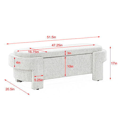 Linen Upholstered Bench