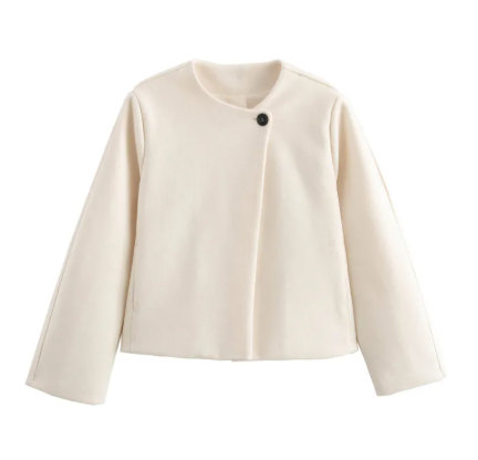 Square Collar Woolen Coat