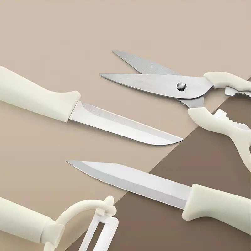 Fruit Peeling Knife Set with Rack