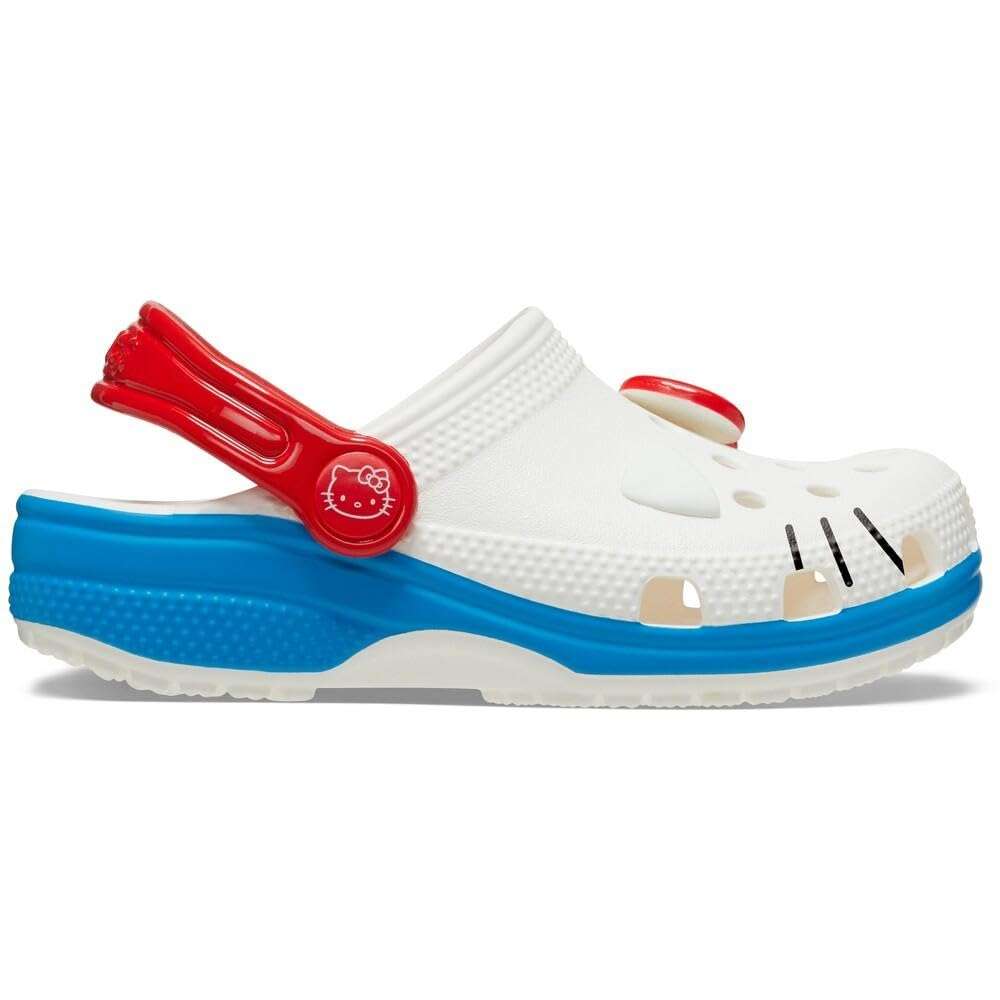 Crocs Unisex Classic Hello Kitty Clog White 8 US Men