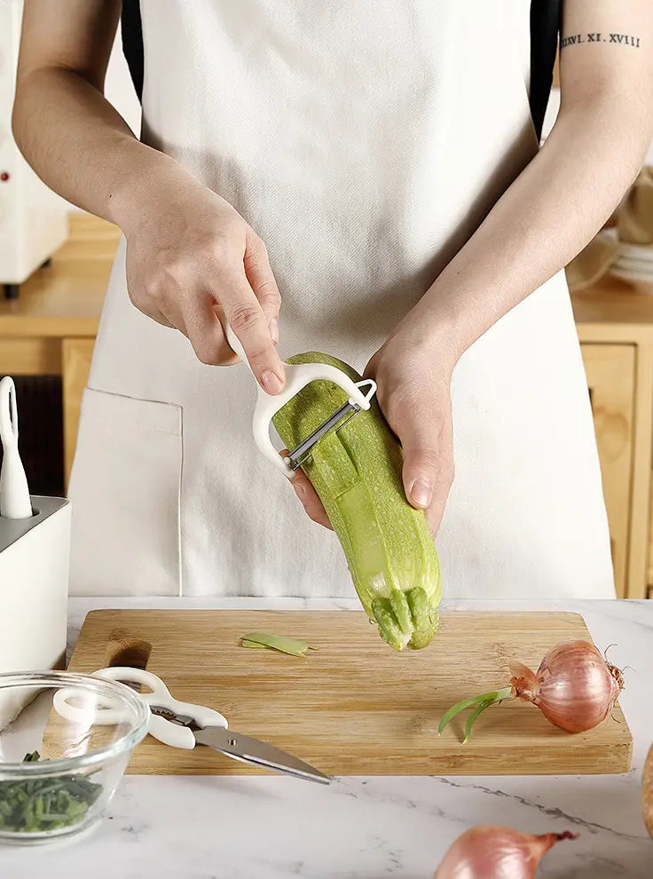Fruit Peeling Knife Set with Rack