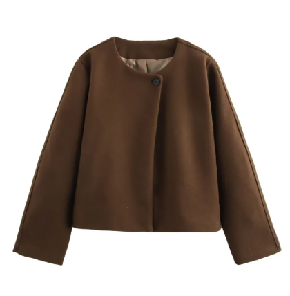 Square Collar Woolen Coat
