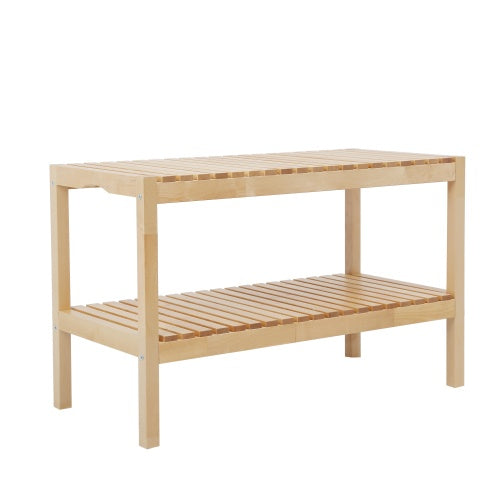 Shoe Bench-Birch, 3 Tier Sturdy Shoe Bench, Storage Shoe Organizer, Holds Up To 300lbs For Entryway Bedroom Living Room Balcony,natural