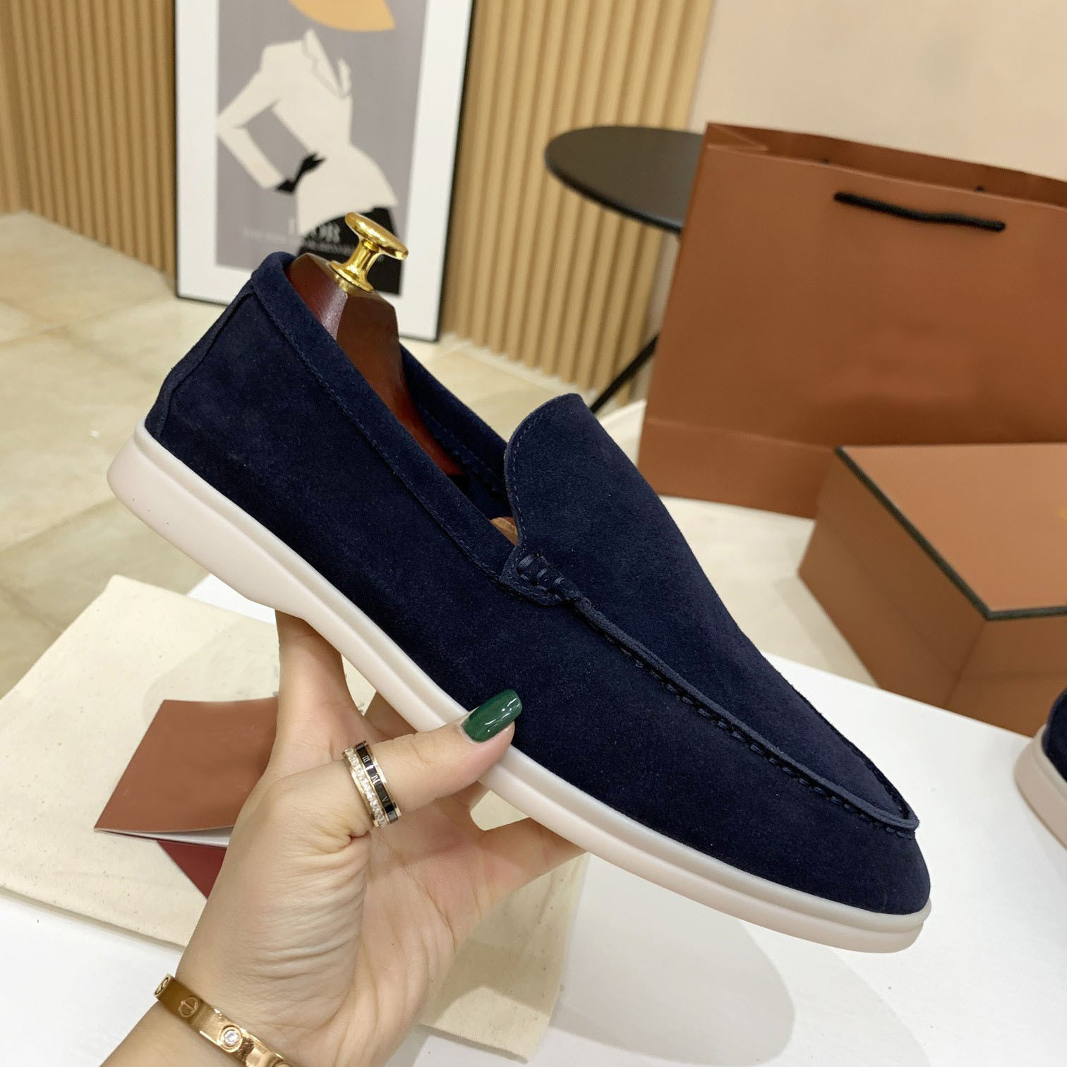 Men's & Women's Simple Flat Leather Loafer Shoes