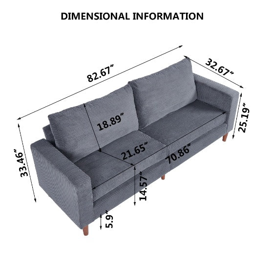 Grey Linen Sofa