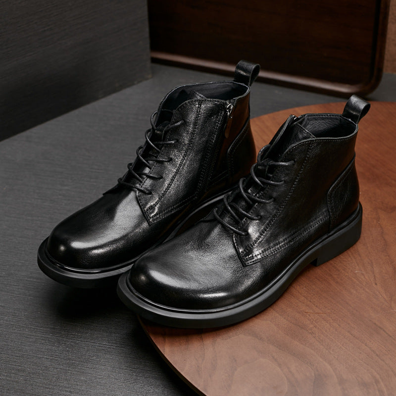 Genuine Leather Fashion Martin Boots for Men