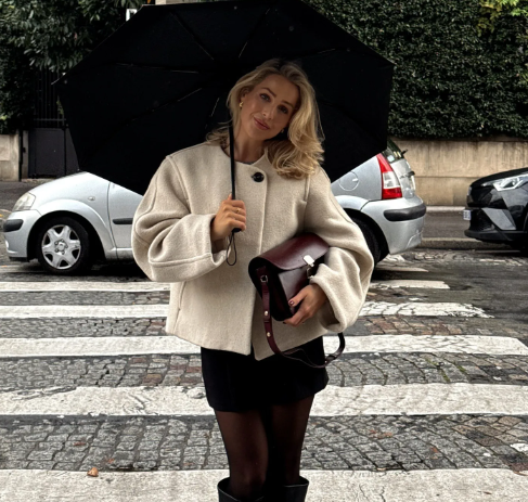 Square Collar Woolen Coat